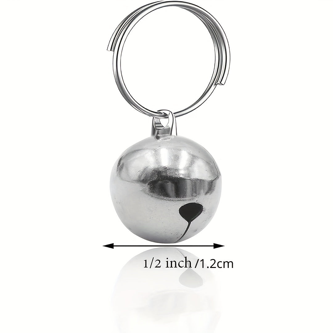 3pcs Pet Round Dog Bells Dog Charm Bells Pet Pendant, Anti-Lost Training Bells For Collars, Suitable For Pet Pendant Accessories, 1/2-Inch