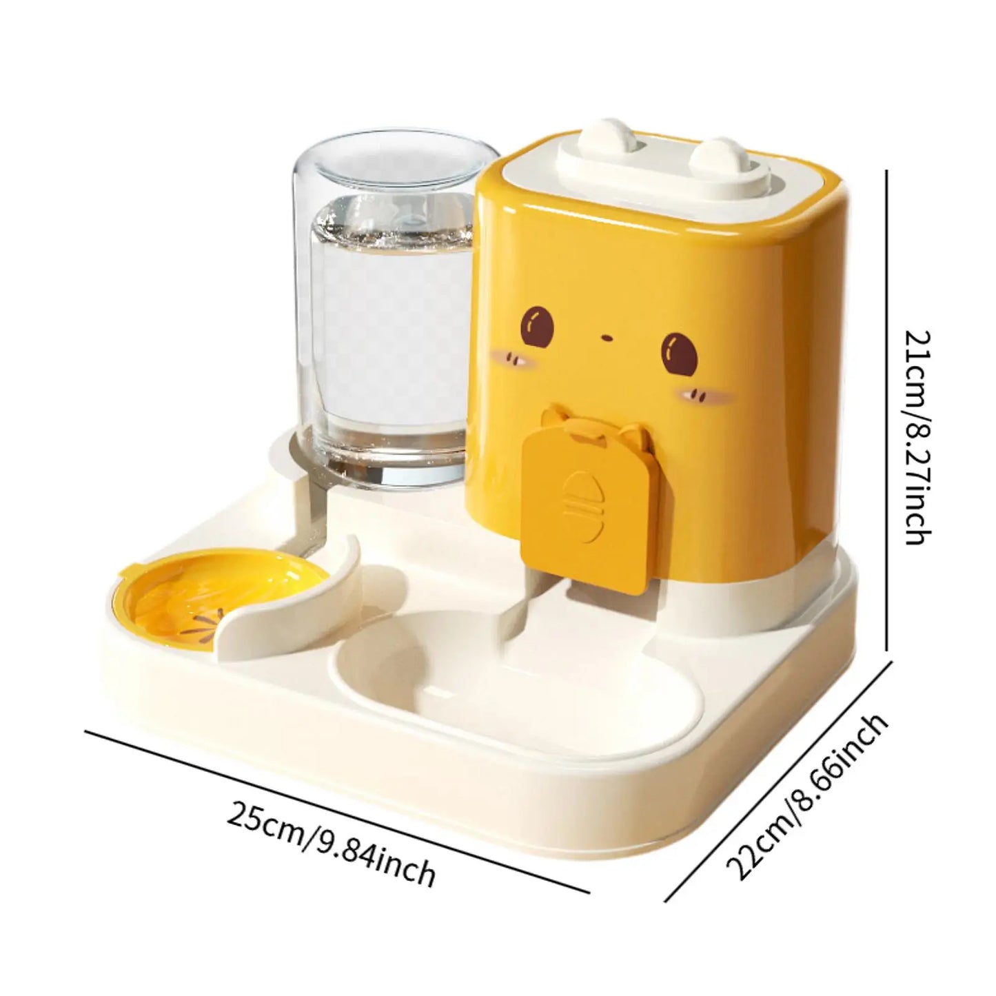 2 in 1 Automatic Pet Feeder Pet Food Bowl for Small Animals Small Dogs Feeding Dispenser Travel Convenient