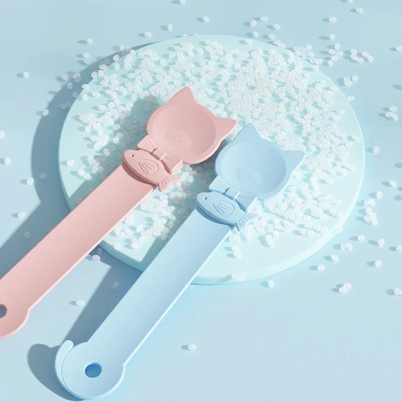 Cat tail shaped pet feed spoon Food spoon Cat strip squeeze feed dispenser indoor puppy kitten treat liquid food spoon