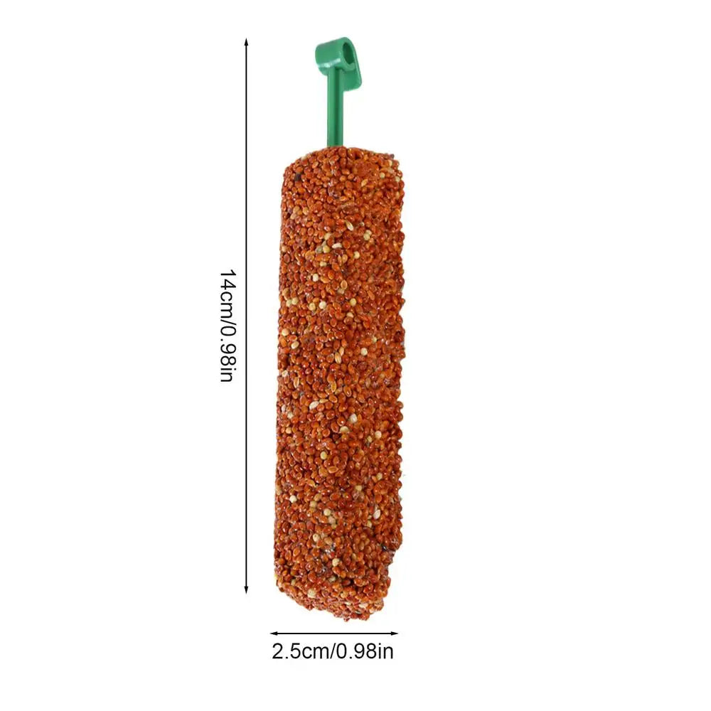 2PCS Parakeet Treats Sticks Bird Snacks Training Food Rewards Chewing Foraging Snacks for Myna Parakeet Finch Conure Parrot