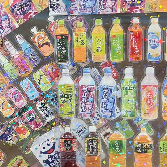 5pcs Snack Food Packaging Stickers For Phone PET Waterproof Cartoon Scrapbook Sticker Journaling Stationery Kawaii