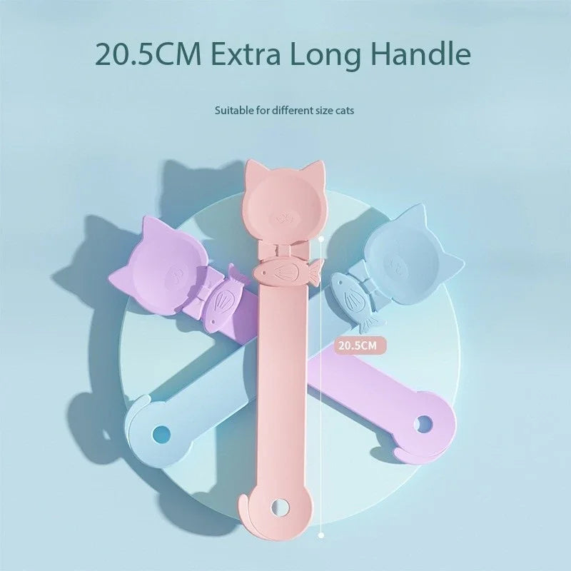 Cat tail shaped pet feed spoon Food spoon Cat strip squeeze feed dispenser indoor puppy kitten treat liquid food spoon