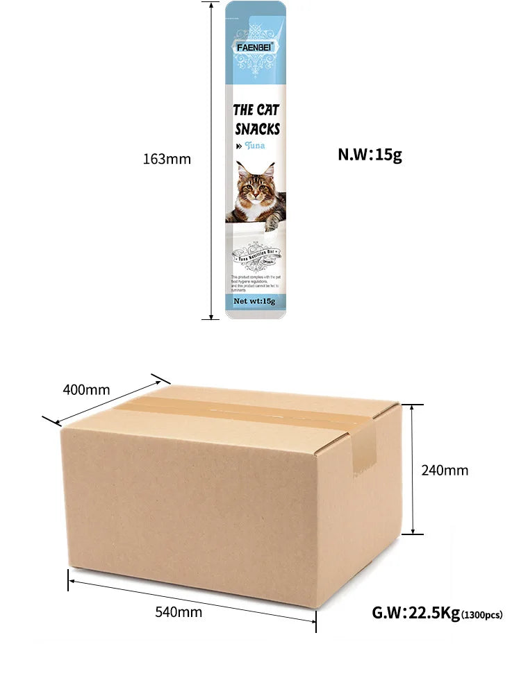 Cat Creamy Bars Stick Treats Mix Flavor Cat Liquid Snack Private Label Wet Snack For Cats