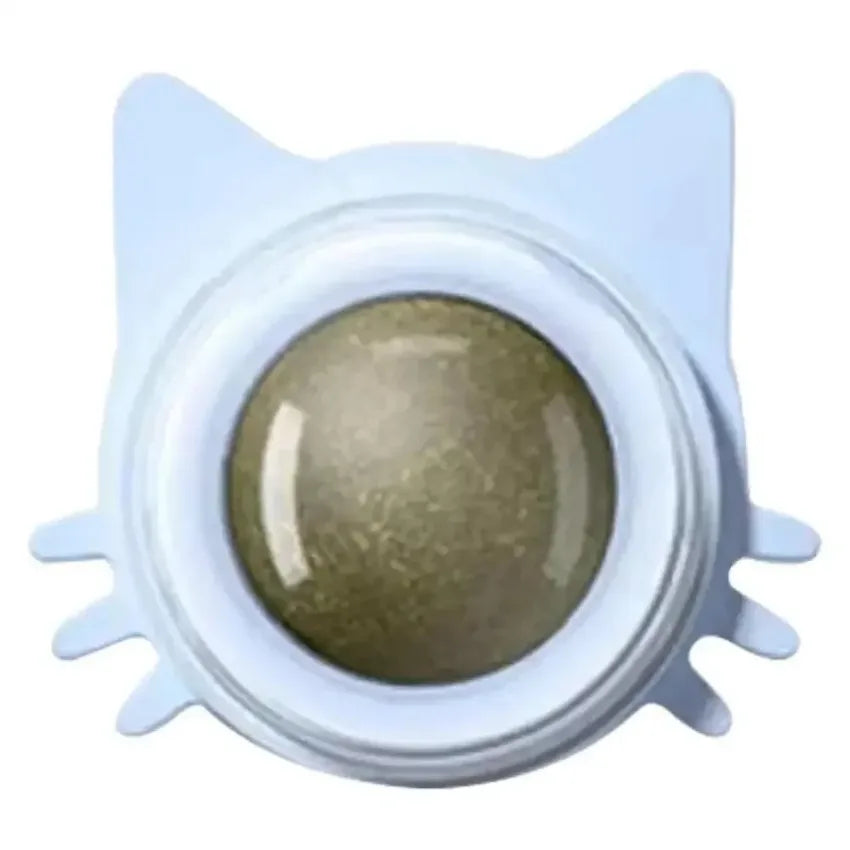 Catnip Balls Funny Lickable Cat Snack Catnip Balls Cat Ear Mint Spinning Ball Teeth Clean Toy For Small Medium Cats Pet Supplies