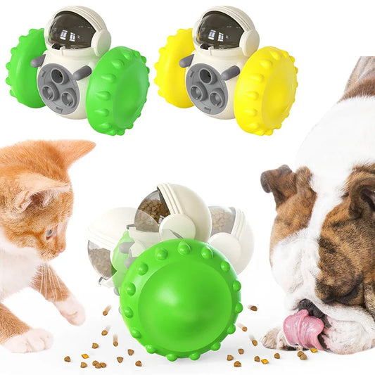 Dog Puzzle Toys Pet Food Interactive Tumbler Slow Feeder Puppy Toy Snack Treat Stimulation Chase Rolling Puppy Toy Pet Supplies