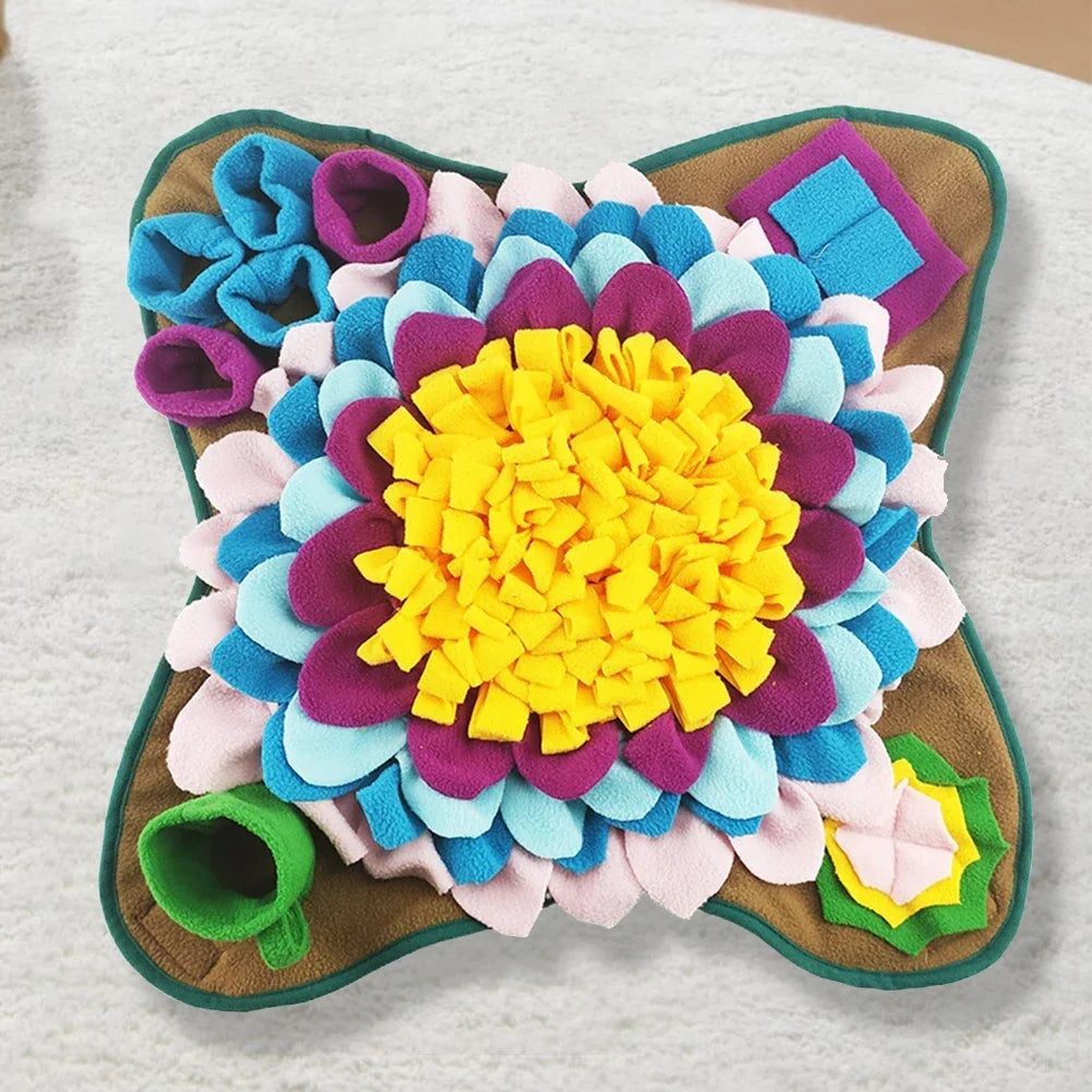 Pet Snuffle Feeding Mat Dog Chew Toys Pet Squeaking Stuffed Toys Puzzle Feeder Pad for Dogs Cats Play Funny Training Plush Toys
