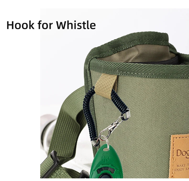Portable Dog Snack Pocket Outdoor Walking Dog Snack Bag Pet Waist Pack Storage Pouch Puppy Training Bag Food Reward Pet Supplies