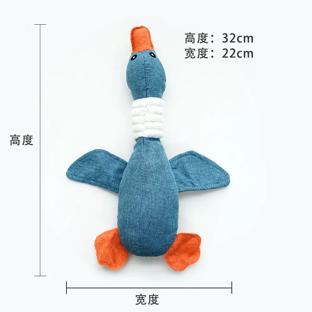 Pet Toys Animals Shape Bite Resistant Squeaky Toys Teeth Grinding Plush Dog Toy for Small Large Puppy Pets Training Accessories