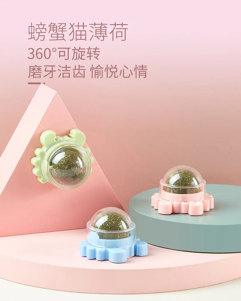 Pet Stuff Healthy Cat Catnip Toys Ball Cat Candy Licking Snacks Catnip Snack Nutrition Energy Ball Kitten Cat Toy Cat Supplies