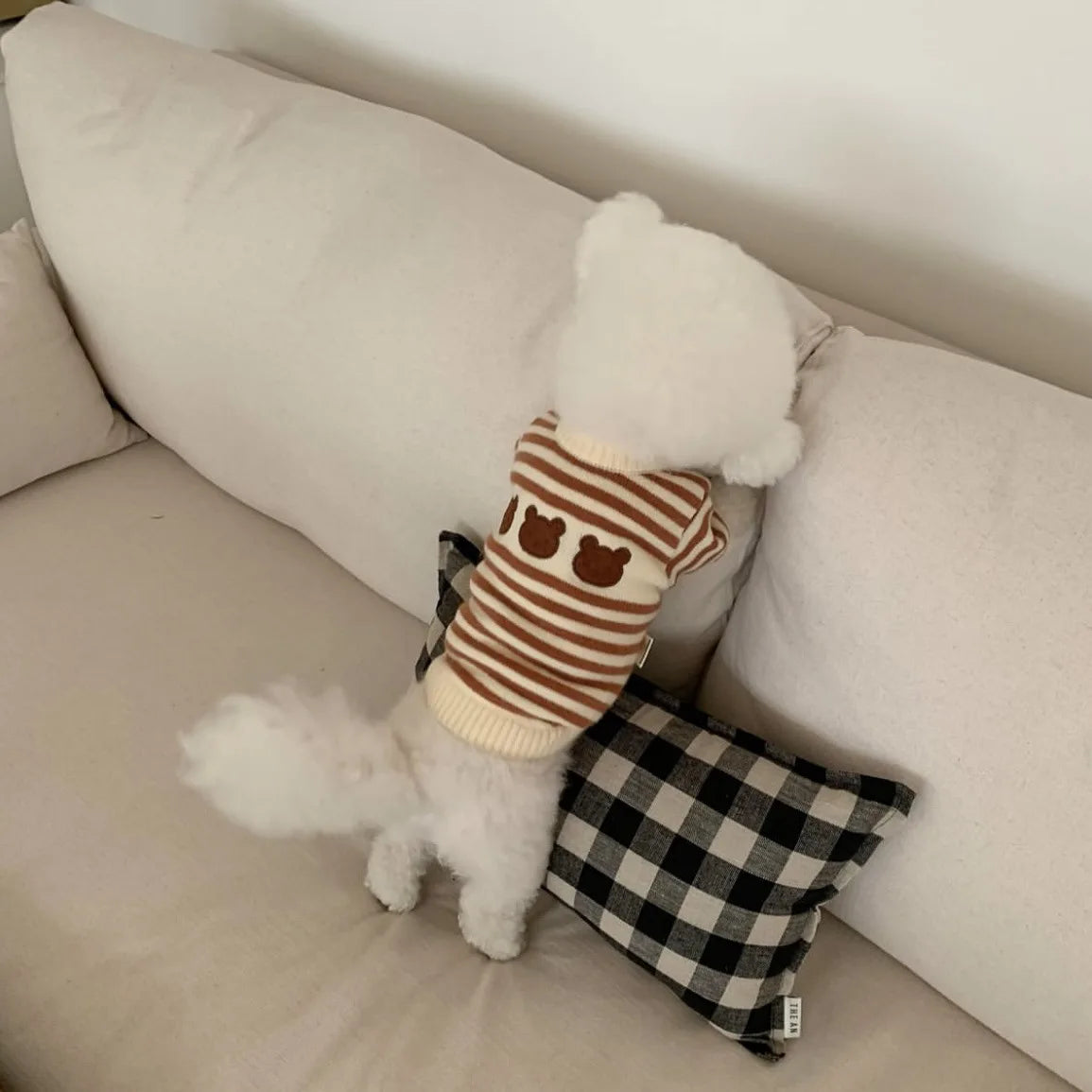Pet Winter Warm Striped Sweater Warm Pet Knitted Sweater Autumn Winter Thickened Small Medium sized Dog Cat Teddy Coat