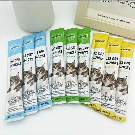Cat Creamy Bars Stick Treats Mix Flavor Cat Liquid Snack Private Label Wet Snack For Cats