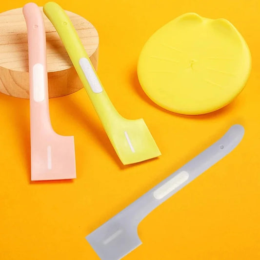 Pet Food Can Spoon And Lid, Cute Long Handle Spoon, Suitable For Wet Food, Canned Food, Snacks, Easy To Clean, Cats And Dogs