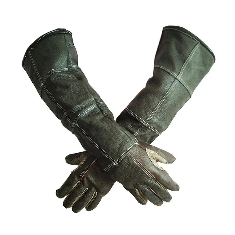 Pet Gloves Cowhide Leather Anti-grasping Anti Bite Protective Gloves Cat Dog Gardening Work Gloves Pets Training Handling Gloves