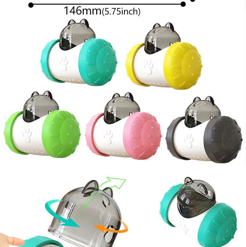 Dog Puzzle Toys Pet Food Interactive Tumbler Slow Feeder Puppy Toy Snack Treat Stimulation Chase Rolling Puppy Toy Pet Supplies