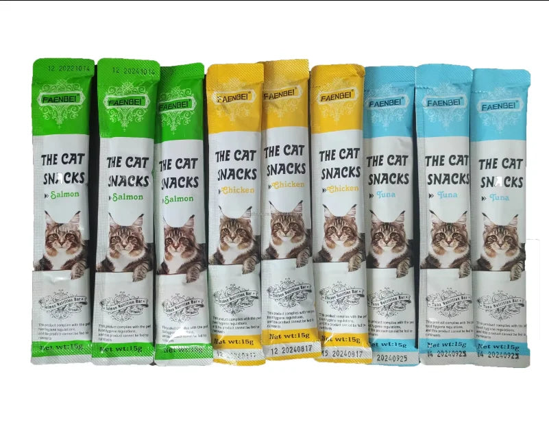 Cat Creamy Bars Stick Treats Mix Flavor Cat Liquid Snack Private Label Wet Snack For Cats