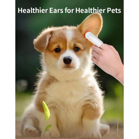 Pet cleaning products Ear cleaning wipes Ear care fingertips Ear mite removal Cat and dog ear cleaning pet products