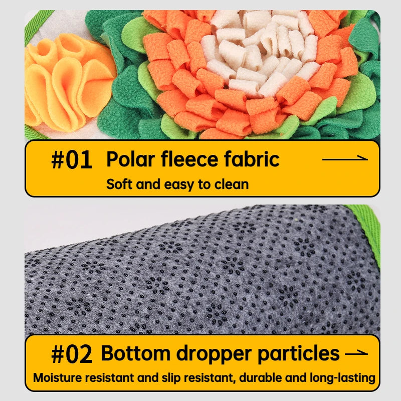 Pet Sniffing Mat Rabbit Feeding Mat Hamster Sniffing Training Toy Foraging Blanket Emotional Relief Slow Eating Pad