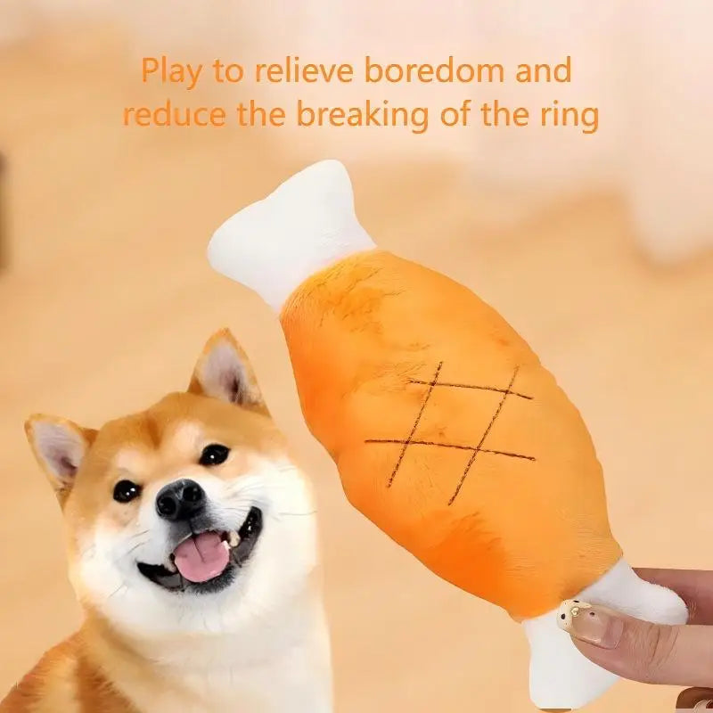 Pet Push Toys, Dogs, Self Relieving and Vocalizing Toys, Cat Teeth Grinding and Bite Resistant Interactive Toys Bone