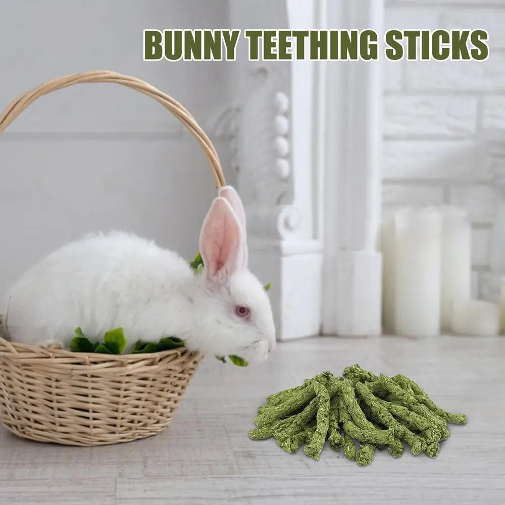 Pet Intestinal Health Snacks High-Fiber Staple Food Stick Molar Chew Toy for Rabbits Chew Sticks for Hamster Chinchilla Guinea