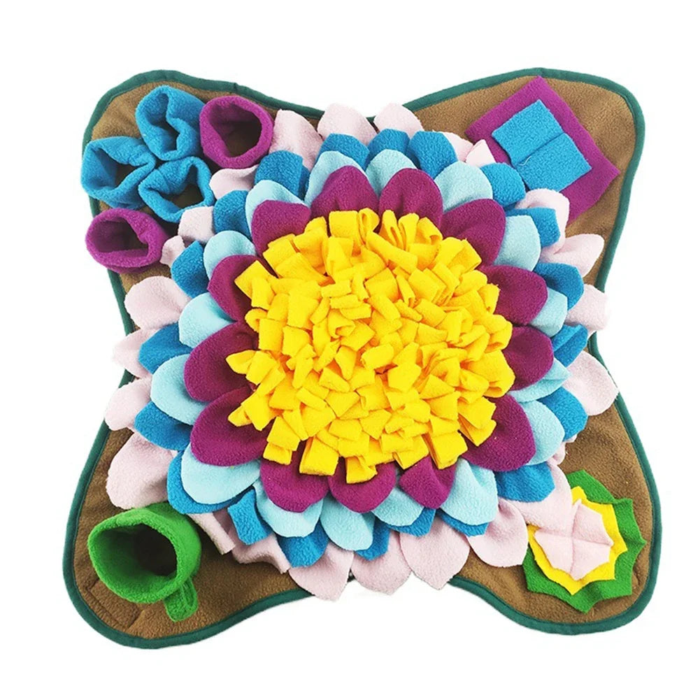 Pet Snuffle Feeding Mat Dog Chew Toys Pet Squeaking Stuffed Toys Puzzle Feeder Pad for Dogs Cats Play Funny Training Plush Toys