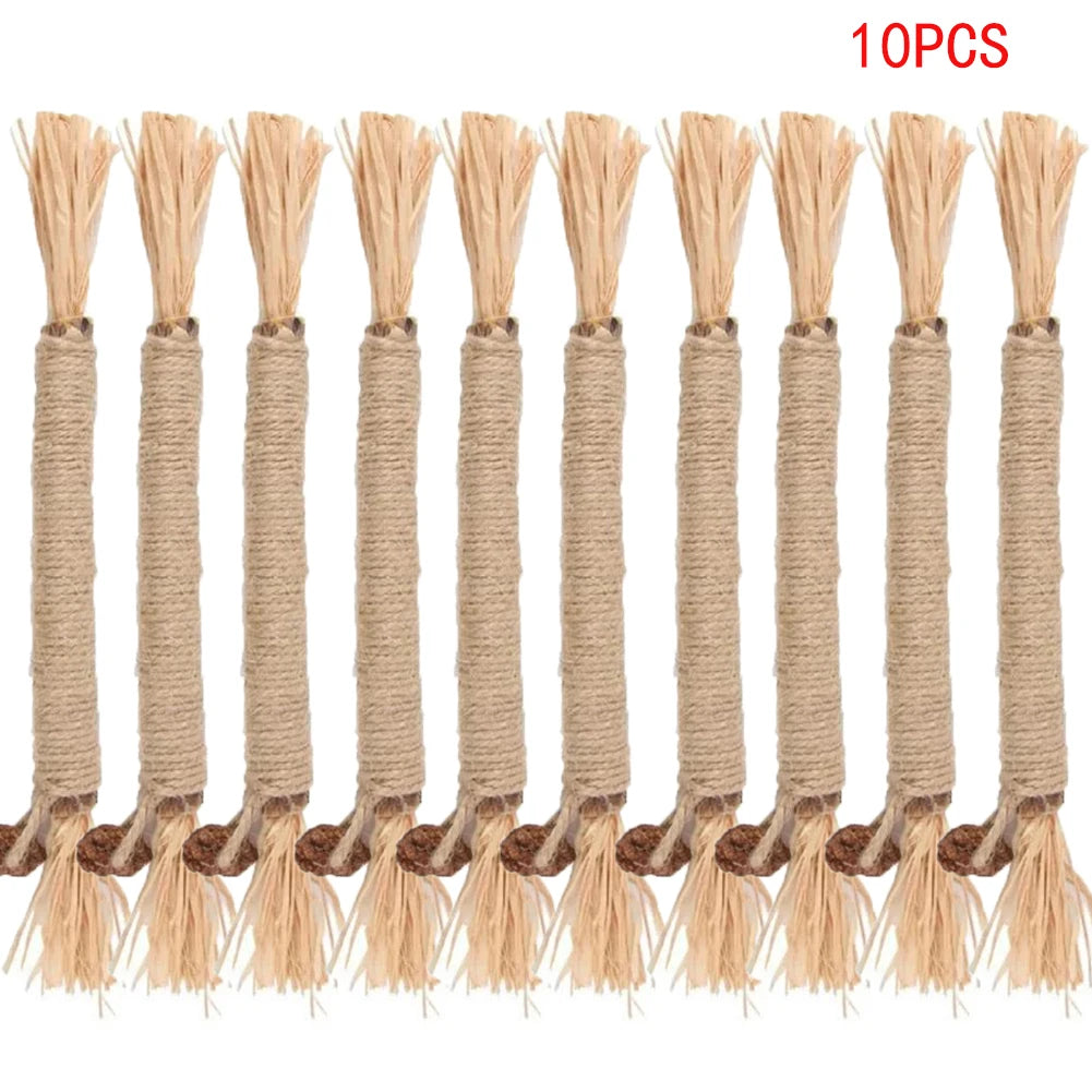 1/2/5/10PCS Pet Toy Natural Pet Cat Snacks Stick Cleaning Tooth Catnip Cat Toys Actinidia Silvervine For Training Cats Accessory