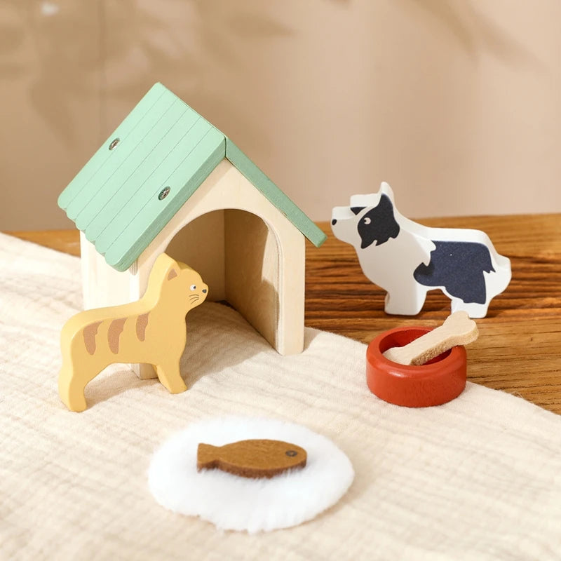 Toy House Accessories Pet Set Great Pet Play Set For Dollhouses Fun Games That Encourage Creativity And Imagination in Children