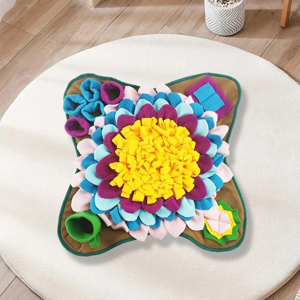 Pet Snuffle Feeding Mat Dog Chew Toys Pet Squeaking Stuffed Toys Puzzle Feeder Pad for Dogs Cats Play Funny Training Plush Toys