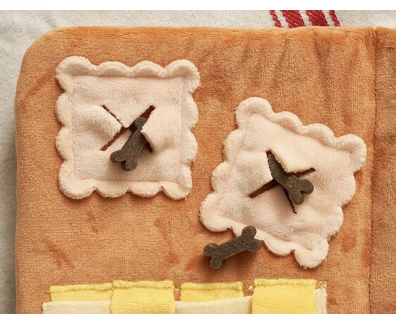 Pet Dog Snuffle Mat Puzzle Plush Dog Toys for Small Medium Dogs Dog Slow Food Toys Feeding Bowl Food Dispenser Treats Pad