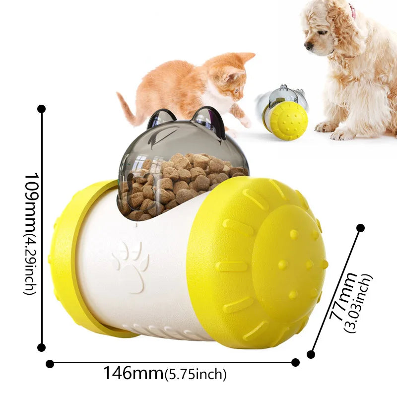 Dog Puzzle Toys Pet Food Interactive Tumbler Slow Feeder Puppy Toy Snack Treat Stimulation Chase Rolling Puppy Toy Pet Supplies