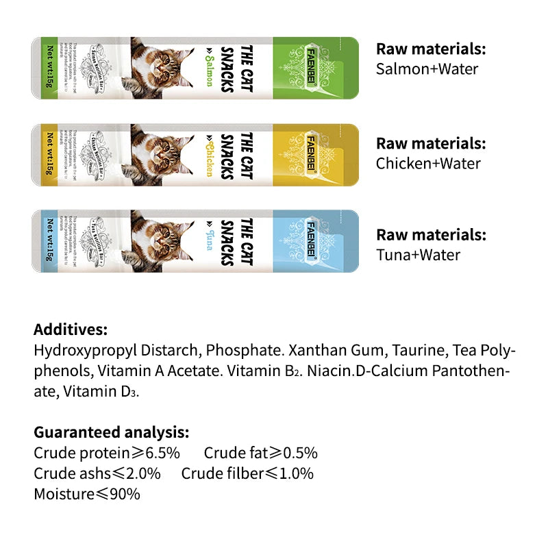 Cat Creamy Bars Stick Treats Mix Flavor Cat Liquid Snack Private Label Wet Snack For Cats