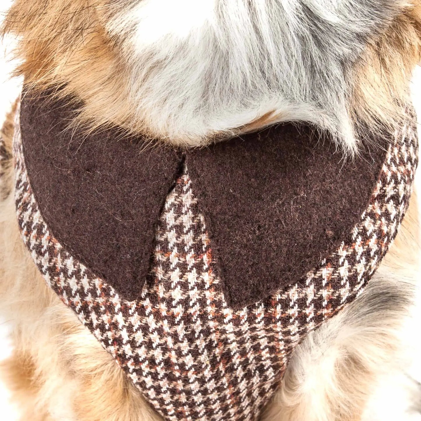 2-in-1 Adjustable Dog Harness & Leash Plaided Collared Mesh Reversible Pet Harnesses