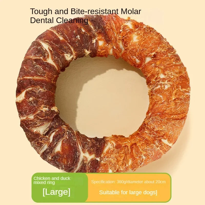 Dog Snacks Lnteractive Rewards Dog Kraft Chicken and Duck Donuts Pet Teething Stick Puppy Chewing Training Snacks Bite Resistant