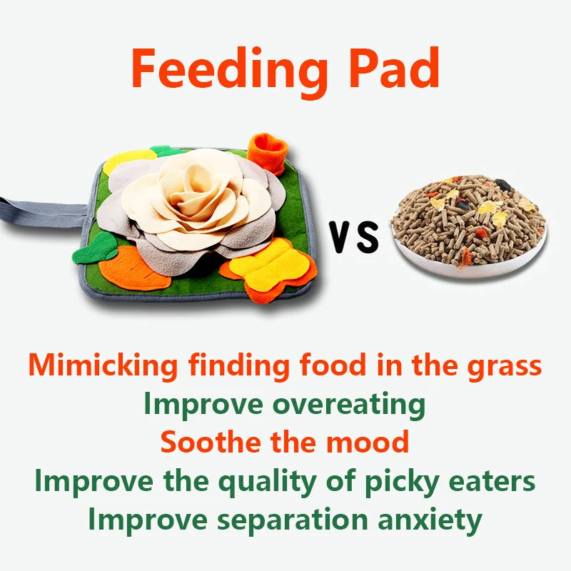 Pet Sniffing Mat, Rabbit Feeding Mat, Hamster Sniffing Training Toy, Foraging Blanket, Emotional Relief, Slow Eating Pad