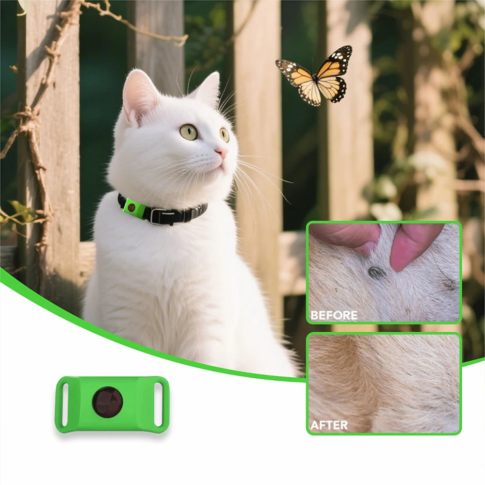 Dog Collar Anti - Flea & Tick Essential Oil Pendant Dog Cats Safe Adjustable Collar Pet Tags with Essential Oils to Repel Pests