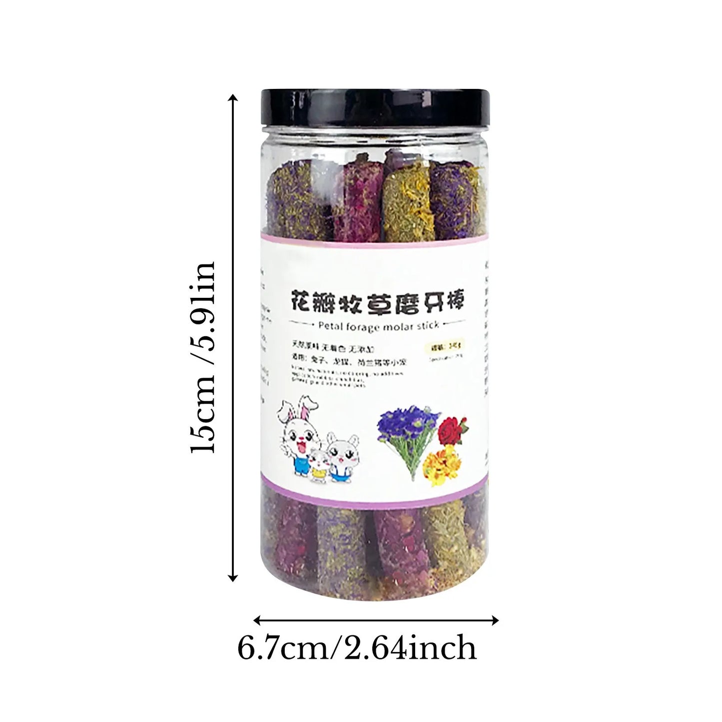 Rabbit Snacks Petal Grass Snacks And Grinding Teeth Sticks Teeth Grinding Toys Teeth Grinding Sticks Rabbit Hamster Toys Snacks