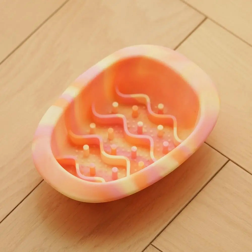 Silicone Pet Slow Food Bowl Help Healthy Multiple Colors Pet Licking Pad Anti Overturning Anti Knock Pet Bowl for Dogs and Cats