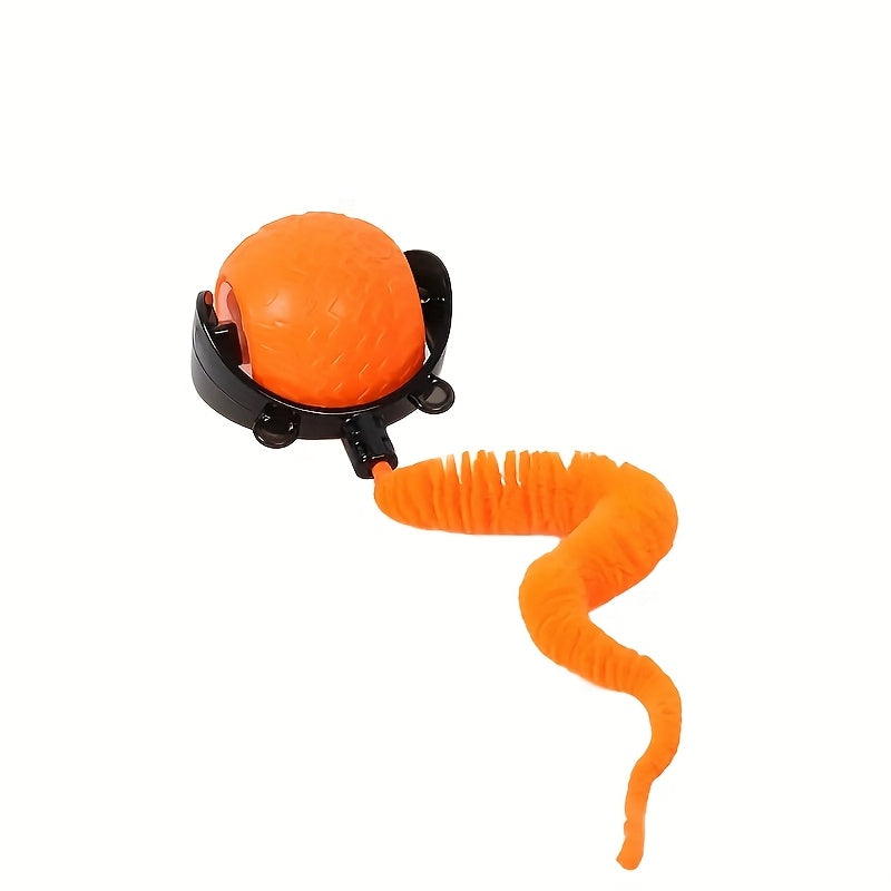 Interactive Cat Toy for Indoor Cats, Speedy Ball with Tail, Automatic Moving Cat Balls for Bored Indoor Adult Cats, 360°Automatic Rolling Ball Toy, Two Speed Adjustment, Cat Entertainment, Engaging Cat Plaything, Fun Cat Acc