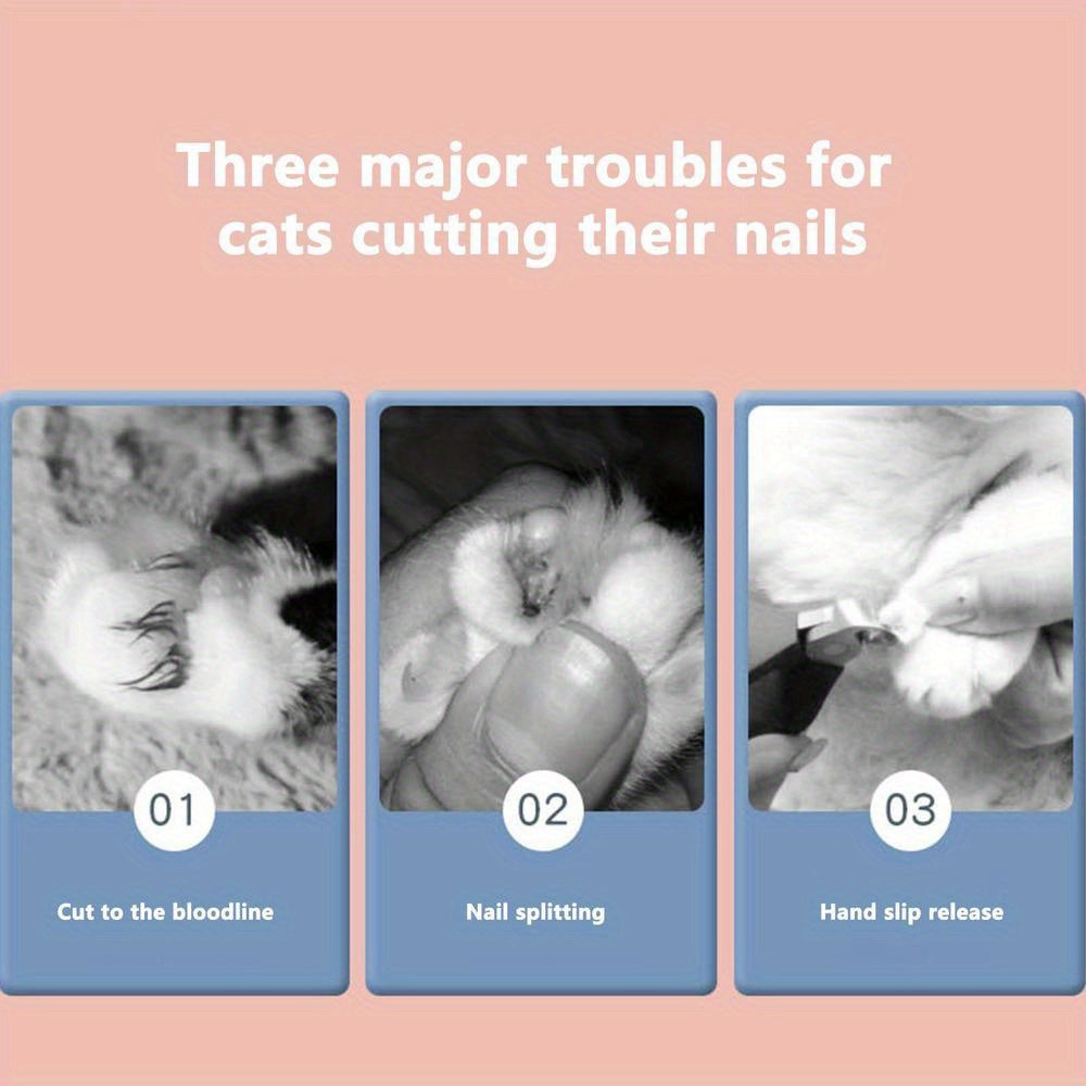 1pc Pet Nail Grinder Nail Clipper Scissors For Dog And Cat Paws Grooming Grinding Tool