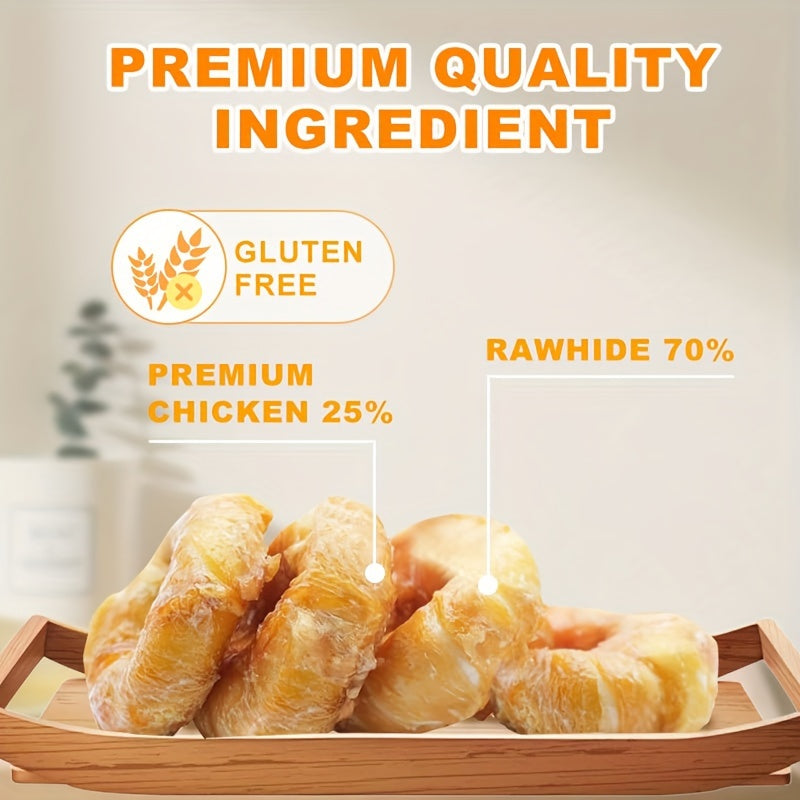 Dog Teeth Grinding Sticks, Chicken Donuts, Large Donuts, Bite Resistance And Weight Gain Training Rewards, Chicken Sticks, Pet Snacks, And Pet Food