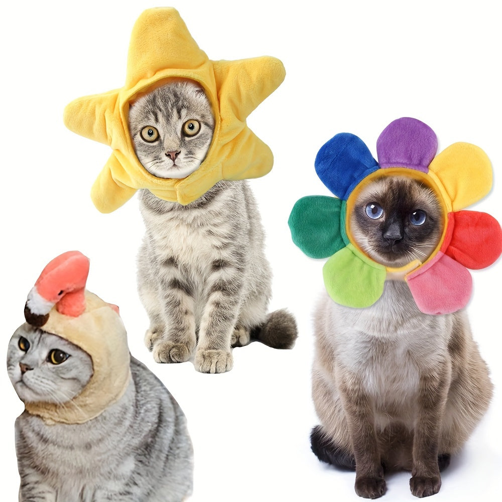 Cute Animals Shaped Cat Hat, Warm Pet Costume For Dog & Cat, Pet Party Supplies