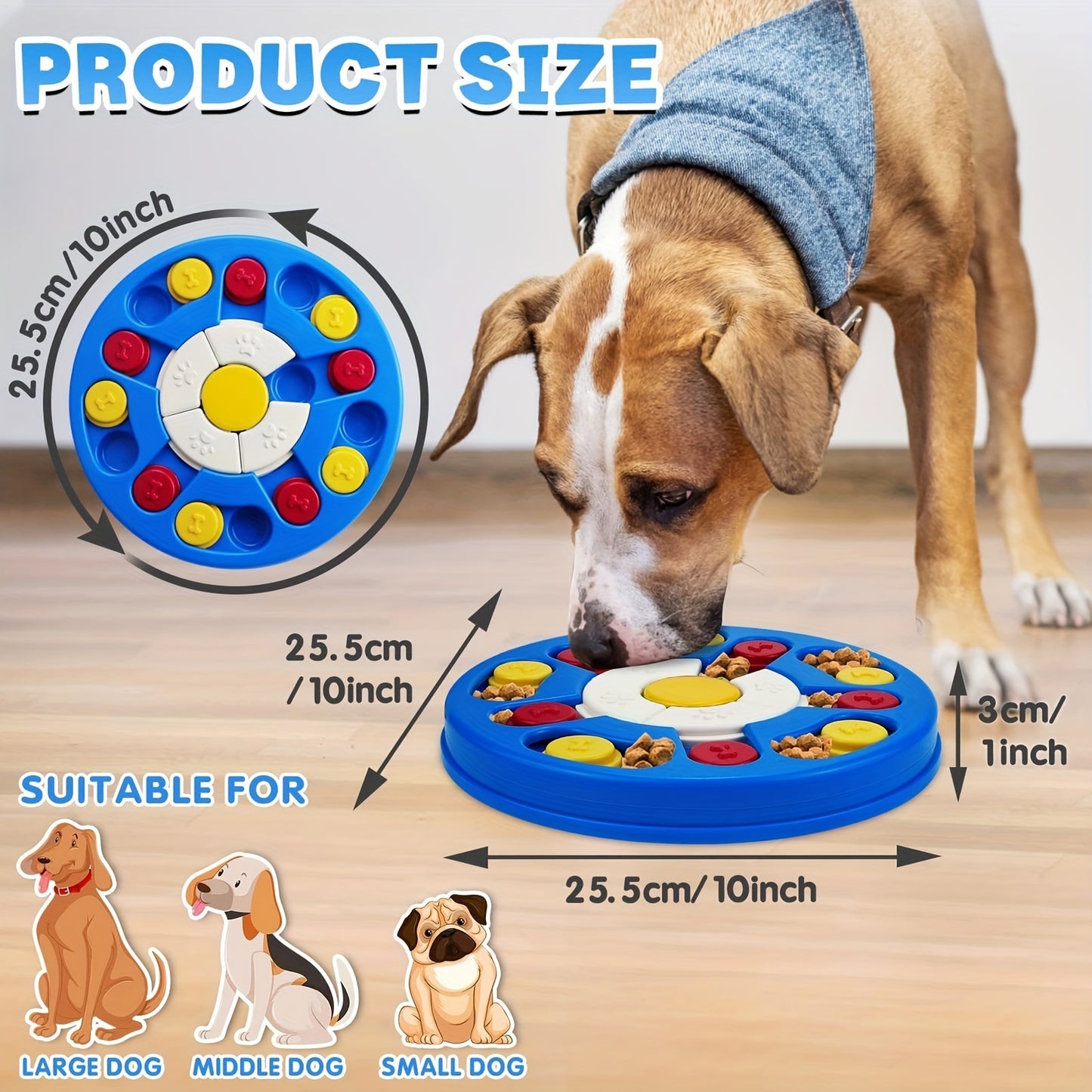 WINGPET 1pc Pet Puzzle Toy Slow Feeder Bowl For Dog & Cat, Interactive Dog Toy For Treats Training