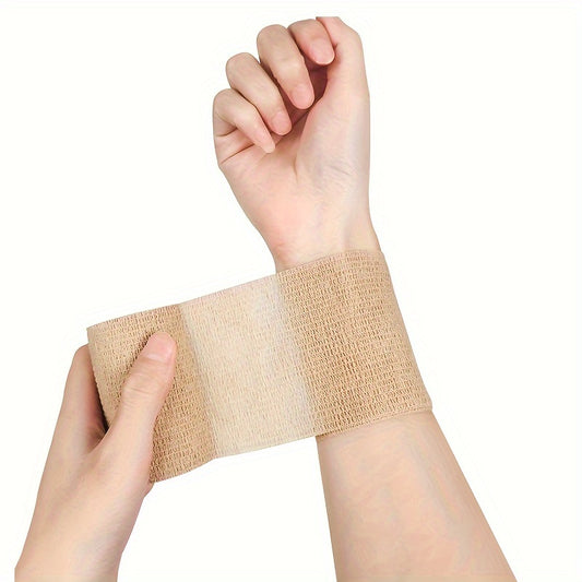 2pcs Elastic Self-Adhesive Sports Bandages, 0.98" Wide - Ideal For Wrists, Knees & Ankles Support, Breathable & Durable For Fitness Enthusiasts And Pet Care