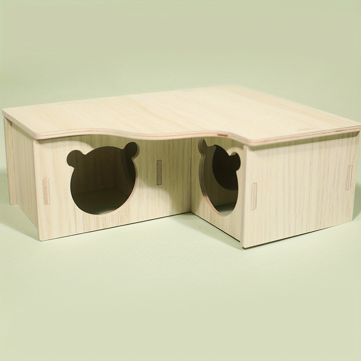 Multi-Chamber Wooden Hamster Maze and Hideout - Fun Activity and Cozy Nest for Your Pet