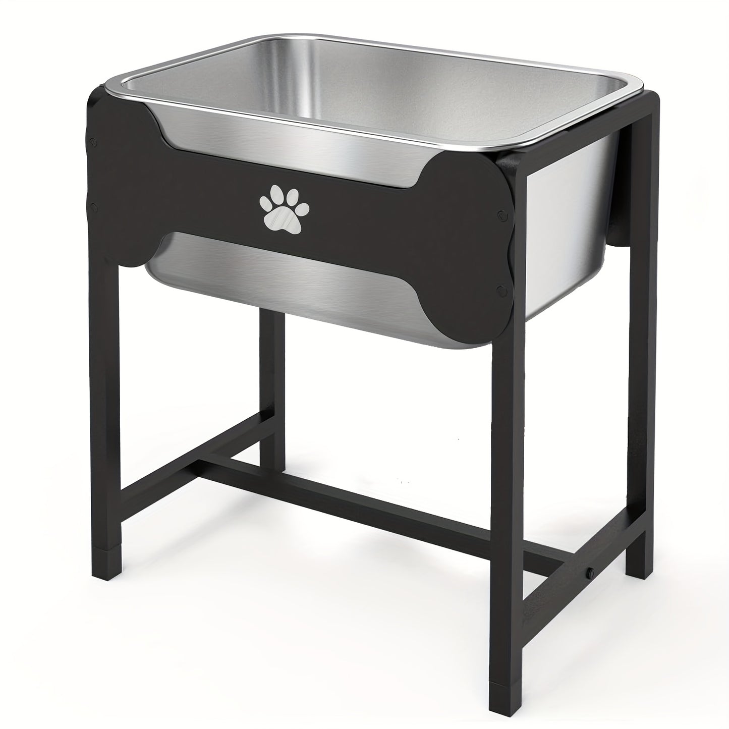 Upgraded Heavy-Duty Elevated Large Dog Water & Bowl - 3.6 Gallon Stainless Steel Feeding Station with Low-Slung Neck, Sturdy Metal Frame for Mastiff, German Shepherd,, Newfie - Indoor/Outdoor Use, Design, Water Bowls For Larg