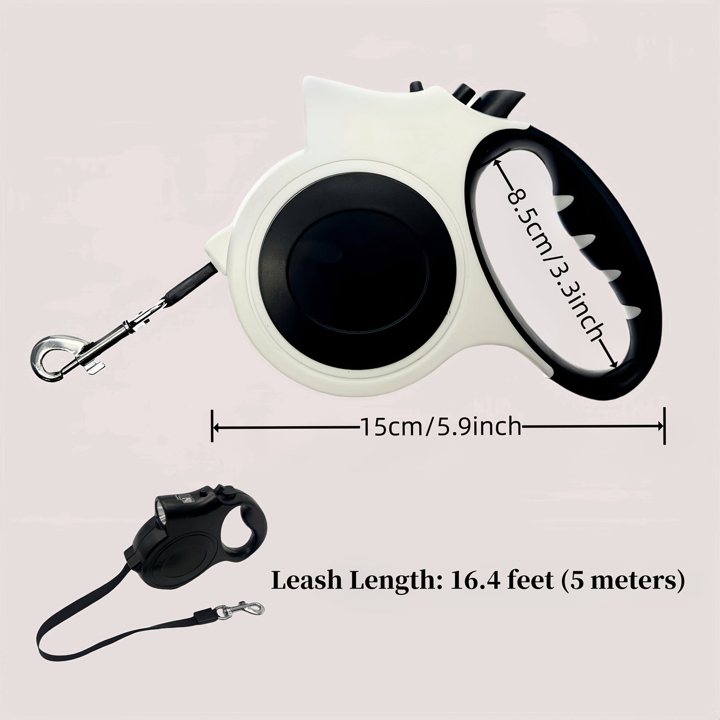 1pc Versatile 5M/16FT LED Retractable Dog Leash Illuminated Outdoor Pet Walking And Running Lead Adjustable Tractor Rope Design For Small And Medium-sized Dogs
