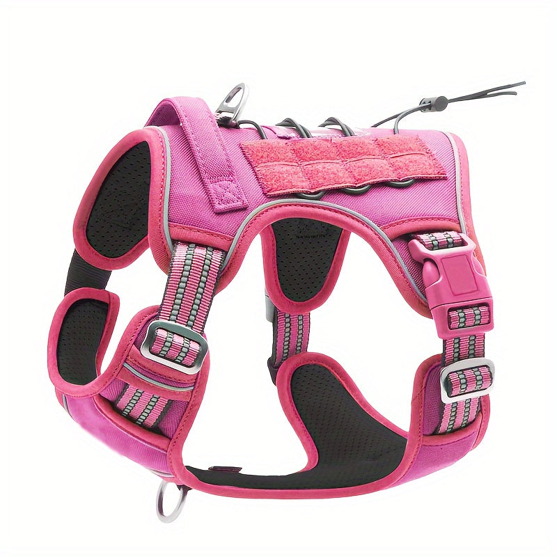 Tactical Harness For Large Dogs No Pull Adjustable Pet Harness Reflective Working Training Easy Control Pet Vest Military Service Dog Harnesses