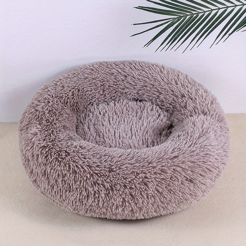 Ultra-Soft Plush Round Pet Bed - Luxurious Sleeping Haven with Warmth and Comfort for Dogs and Cats - Perfect for Cozy Naps and Snuggles