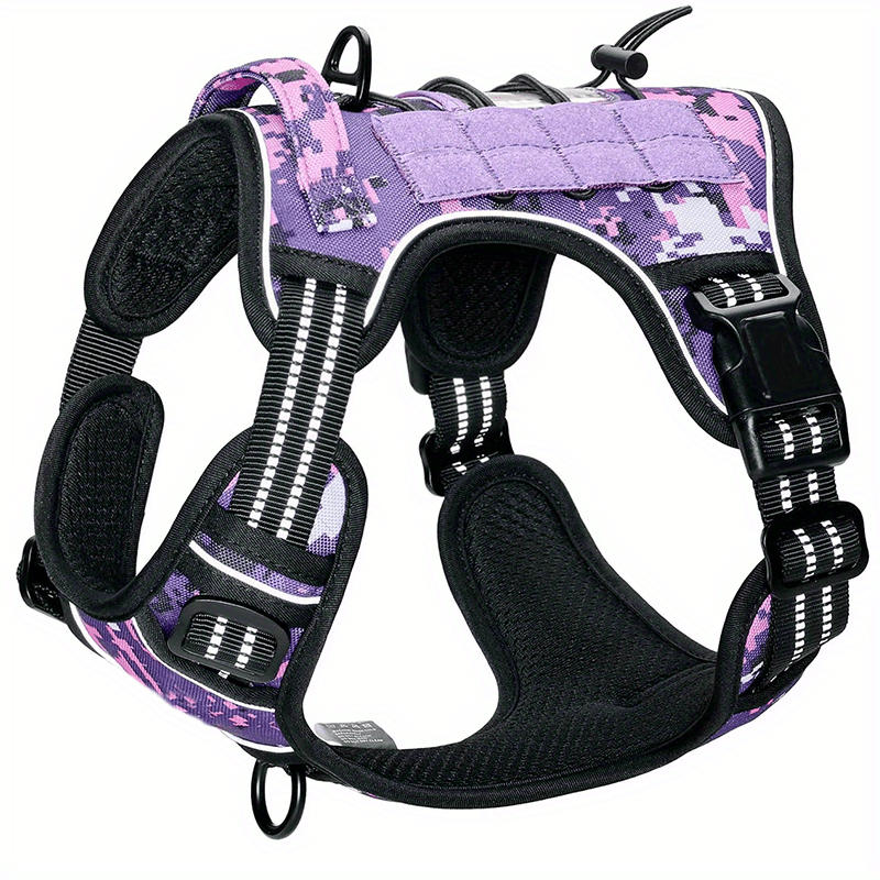 Tactical Harness For Large Dogs No Pull Adjustable Pet Harness Reflective Working Training Easy Control Pet Vest Military Service Dog Harnesses