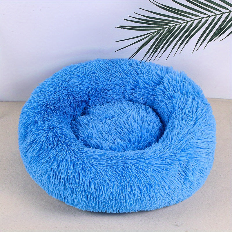 Ultra-Soft Plush Round Pet Bed - Luxurious Sleeping Haven with Warmth and Comfort for Dogs and Cats - Perfect for Cozy Naps and Snuggles