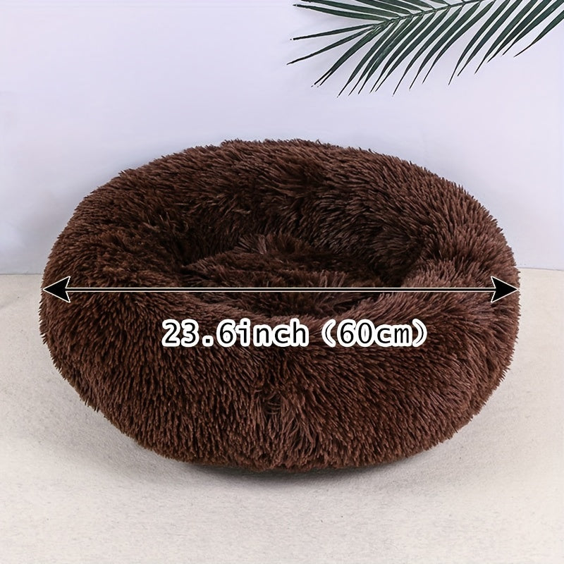 Plush Pet Nest Cat Dog Universal Round Nest Cat Mattress Soft Comfortable Bottom Non-slip Cat Nest